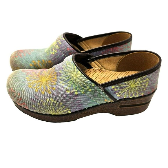 Dansko Pastel Clogs Womens 7 Vegan Mules Professional Nursing Shoes Slip On 37 - Picture 11 of 16